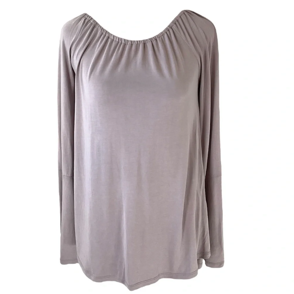 Crosby Grey Purple Bell Sleeve Long Sleeve Top Size XS